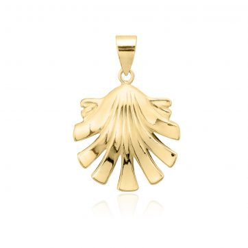 Colgante concha del camino en oro amarillo de 18 quilates
